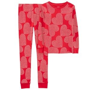 Carter’s Kids Dotted Hearts Valentine’s Day Shirt and Pants Pajamas